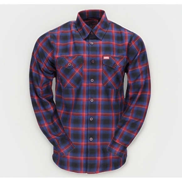 Dixxon Flannel Company Other - Dixxon Flannel Hometown Shirt Mens large Red Blue Plaid Long Sleeve button up